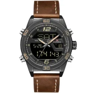 ساعت مچی مردانه عقربه‌ای دیجیتال نیوی فورس(NAVIFORCE) مدل NF9128M-BR-BL